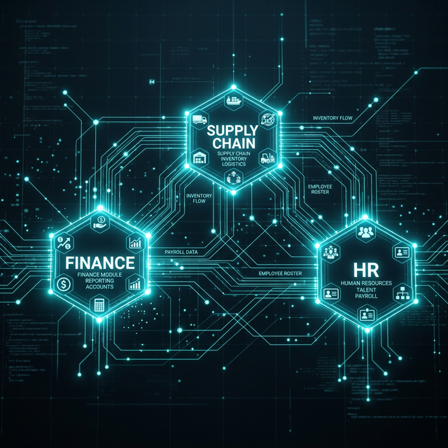 Saha süreçlerinin birbirine entegre modüler yapısı