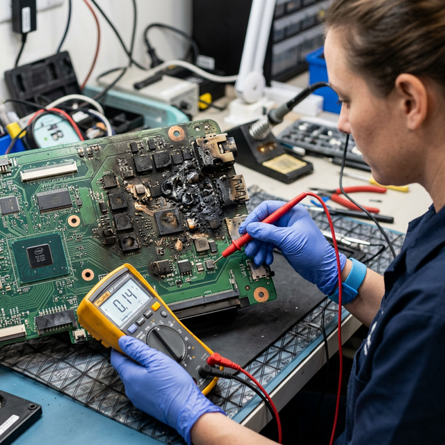 Yüksek Voltaj Anakart Yanması ve Gebze Laptop Tamiri