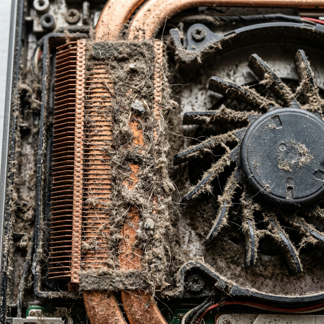 Tıkalı Laptop Fanı ve Bakır Soğutucu