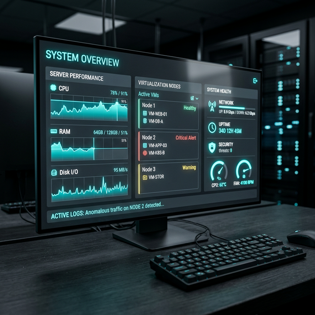 Sanal Sunucu Yönetimi ve Performans İzleme Arayüzü